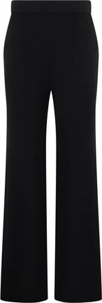 Moorer Matilde Flare Pants - Dames - Wijde Broeken - Zwart - S - Wol - Broeken