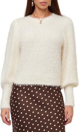 Fifteen Twenty Lia Shirred Sleeve Sweater in Cream at Nordstrom, Size X-Small