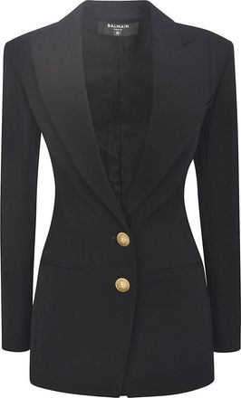Balmain Black Wool Single Breasted Blazer