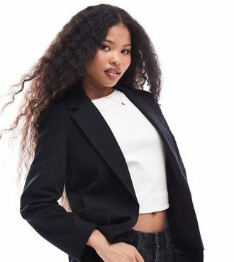 Miss Selfridge relaxed fit essential blazer in black