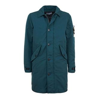 Stone Island Heren, Mantels, Groen, Maat: 2XL Leer