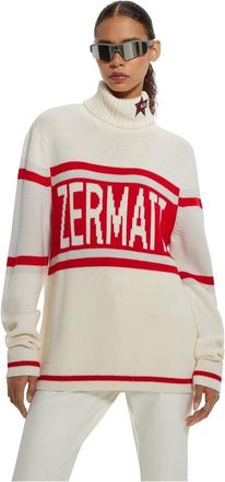 HUGO BOSS Womens Embroidered Relaxed Fit Turtleneck Long Sleeve Sweater in Beige - Size 12 UK