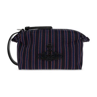 Vivienne Westwood Beauty Case con Logo - - Bags - unisex - Blu - ONE SIZE