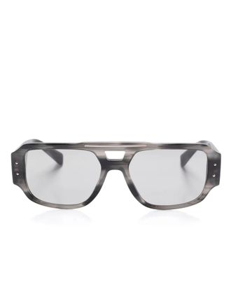 Dolce & Gabbana Eyewear pilot-frame sunglasses - men - Acetate - 57 - Grey