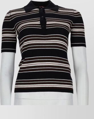 Max Mara silk polo knitted top