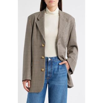 Frame Denim The Houndstooth Blazer in Navy Multi at Nordstrom Rack, Size 8
