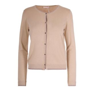Liu Jo Cardigan with Slits - female - Liu Jo - Cardigans - Beige - XS - Knitwear