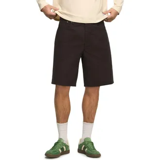 Lucky Brand Loose Fit Cotton Canvas 5-Pocket Shorts in Phantom at Nordstrom, Size 33