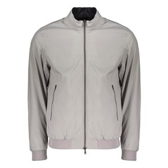 Herno Light Jackets, male, Gray, Size: 5XL Lightweight Stand-up Collar Jacket