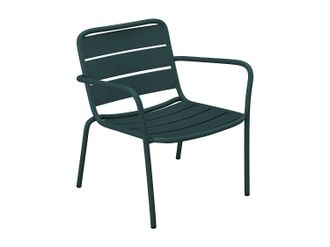 Vente-Unique Poltrona bassa da giardino impilabile in Metallo Verde abete - MIRMANDE di MYLIA