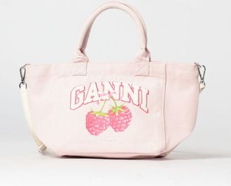 Ganni Borsa in canvas di cotone riciclato con stampa logo
