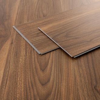 ML Design Ml-design - Suelo De Vinilo Pvc Instalaci&oacute;n Mediante Sistema De Click 28 Lamas Vin&iacute;licas De Aspecto Madera Marr&oacute;n 122 X 18 Cm Grosor 4,2 Mm, 6,16m&sup2; An