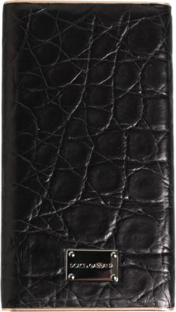 Dolce & Gabbana Stijlvol Roze Leren Powerbank - unisex - Telefoonaccessoires - Zwart - ONE Size - Leer - Accessoires