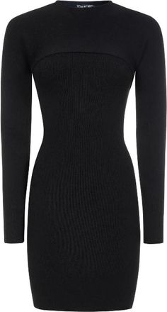 Tom Ford Elegante Gebreide Jurk - Dames - Kleedjes - Zwart - S - Wol - Kleedjes