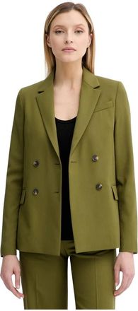 Paul Smith Dubbelrijige wollen blazer - Dames - Blazers - Groen - 2XS - Wol - Jassen