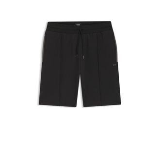 BOSS Pintuck-detail shorts in a cotton blend