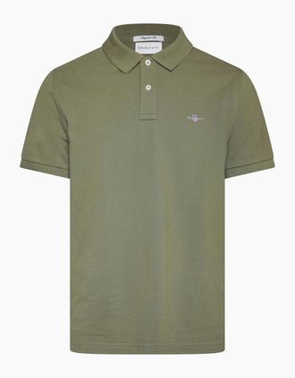 GANT Mens Classic Reg Polo Shirt - Green - Size: 44