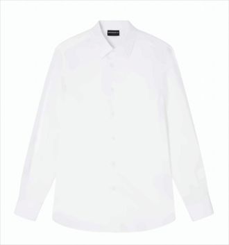 Emporio Armani Lyocell Jacquard Shirt With All-Over Eagles