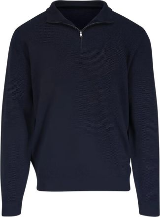Peter Millar Maglione con mezza zip - Blu
