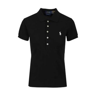 Polo Ralph Lauren Polo Shirts, female, Black, Size: 2XL Slim Fit Polo