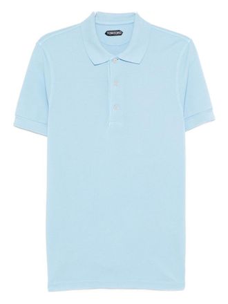 Tom Ford Sky Blue Solid Polo
