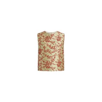 Alberta Ferretti Floral print mikado top - female - Alberta Ferretti - Sleeveless Tops - Multicolor - XL - Tops