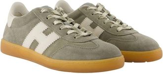 Hogan Womens Colour-Block Calfskin Sneaker Gray