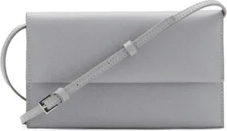 Mango Faux Leather Crossbody Bag in Blue at Nordstrom