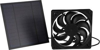 No Brand Mini Ventilador Solar De 20 W Y 12 V, Ideal Para Camping, Caravanas, Caza, Invernaderos, Perreras Y Gallineros