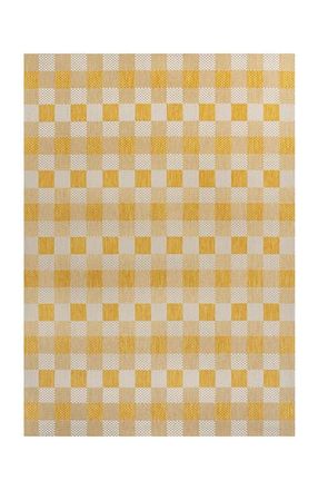 Jonathan Y Designs Darcy Traditional Geometric Bold Gingham Indoor/Outdoor Area Rug in Yellow/cream at Nordstrom, Size 2Ft 0In X 8Ft 0In