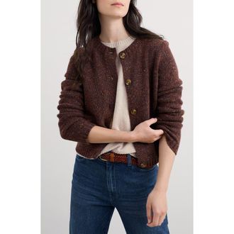 Seasalt Cornwall Dawson Pick Merino Wool Blend Cardigan in Oakwood at Nordstrom, Size 10 Us