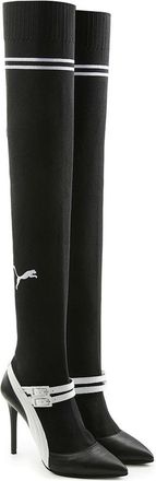Puma x Fenty Knitted High Mary Jane Womens Black Heels Shoes Wool - Size UK 6