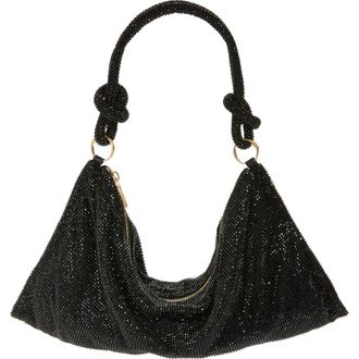 Cult Gaia Mini Hera Rhinestone Shoulder Bag in Black at Nordstrom
