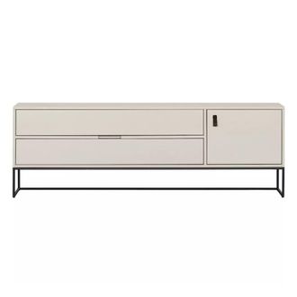 Woood Mueble de TV de pino gris L180 cm