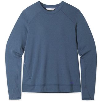 Stio Womens Trax Power Grid Crew Pullover Blue XS