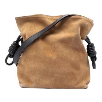 Loewe Pre-owned Bucket Bags, female, Beige, Size: ONE SIZE Pre-owned Flamenco Bucket Bag
