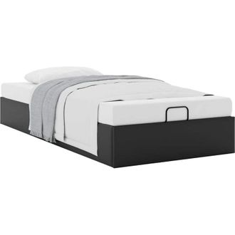 vidaXL Estructura De Cama Otomana Sin Colch&oacute;n Negro 100x200 Cm Vidaxl