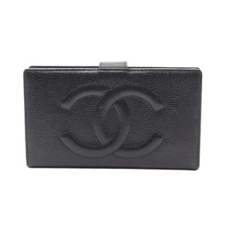 Chanel Pre-owned Wallets, female, Black, Size: ONE SIZE Pre-owned Coco Mark Calf Long Wallet