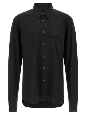 Kiton Black Cotton Mens Blouse