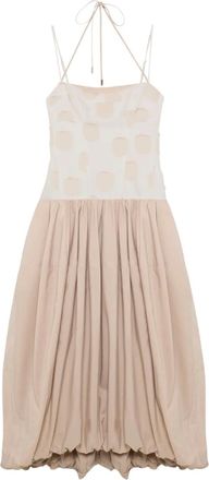 SIMKHAI Pfeiffer midi-jurk met stippen - Beige