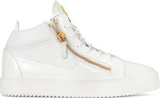 Giuseppe Zanotti Kriss leather mid-top sneakers - men - Leather/Rubber/Fabric - 45 - White