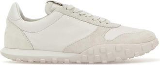 Jil Sander White Leather And Suede Moon Sneakers