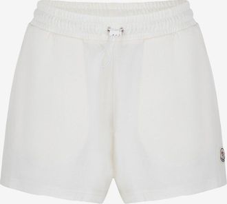 Moncler Shorts aus Baumwolljersey und Popeline mit Hahnenpatch