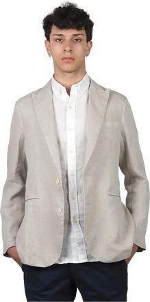 AT.P. CO Heren, Jassen, Grijs, Maat: 3XL Linnen