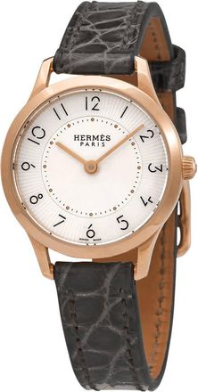 Hermès Slim D Quartz Silver Dial Ladies Watch 041746WW00