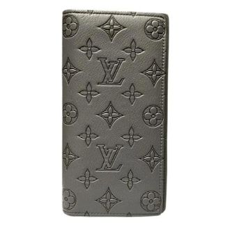 Louis Vuitton Pre-owned Wallets, male, Gray, Size: ONE SIZE Pre-owned Porte Feuille Brazza Monogram Shadow Long Wallet