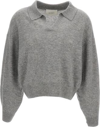 Lisa Yang Grey Katriel Mid-Weight Cashmere Polo Shirt