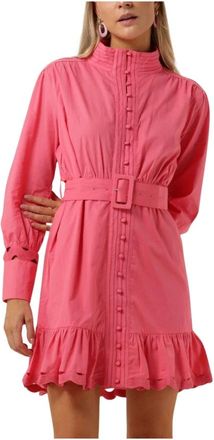 Notre-V Loulou Mini Jurk - Dames - Korte kleedjes - Roze - L - Katoen - Kleedjes