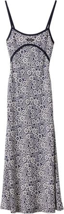 Miu Miu floral-print slip dress - women - Silk - 42 - Blue