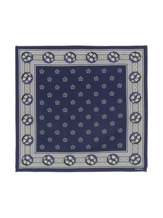 Fursac printed pocket scarf - Blue